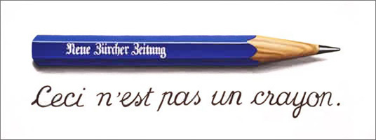 Georg Erhardt - Illustration nach Magritte, Neue Zürcher Zeichnung