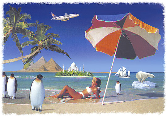 Georg Erhardt - Fotomontage für Reisebüro