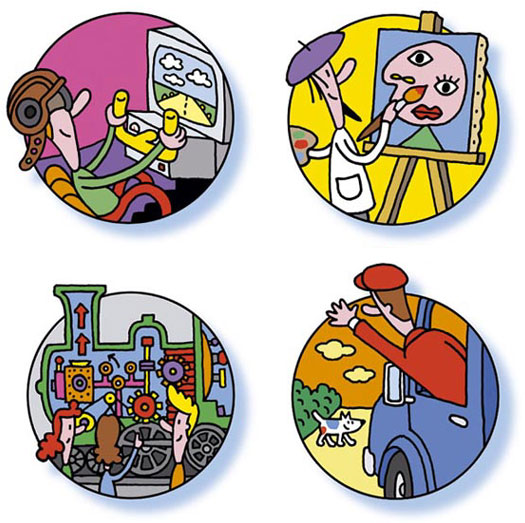 Georg Erhardt - Illustrationen für Verkehrshaus Luzern