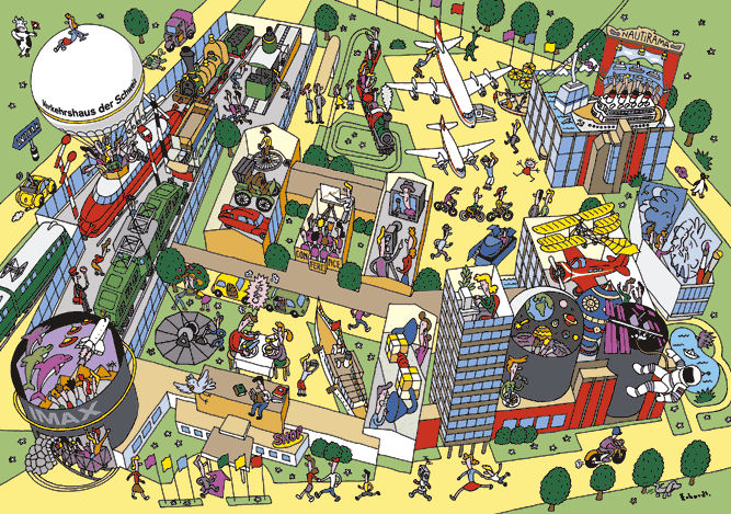 Georg Erhardt - Illustration für Verkehrshaus Luzern