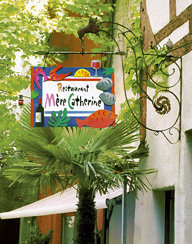 Georg Erhardt - Wirtshausschild Restaurant Mère Catherine Zürich