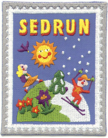 Georg Erhardt - Signet und Aufnähetikette, Verkehrsverein Sedrun