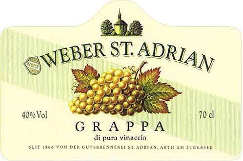 Georg Erhardt - Illustration und Gestaltung Schnapsetiketten, Weber St.Adrian