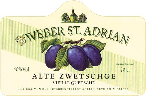 Georg Erhardt - Illustration und Gestaltung Schnapsetiketten, Weber St.Adrian